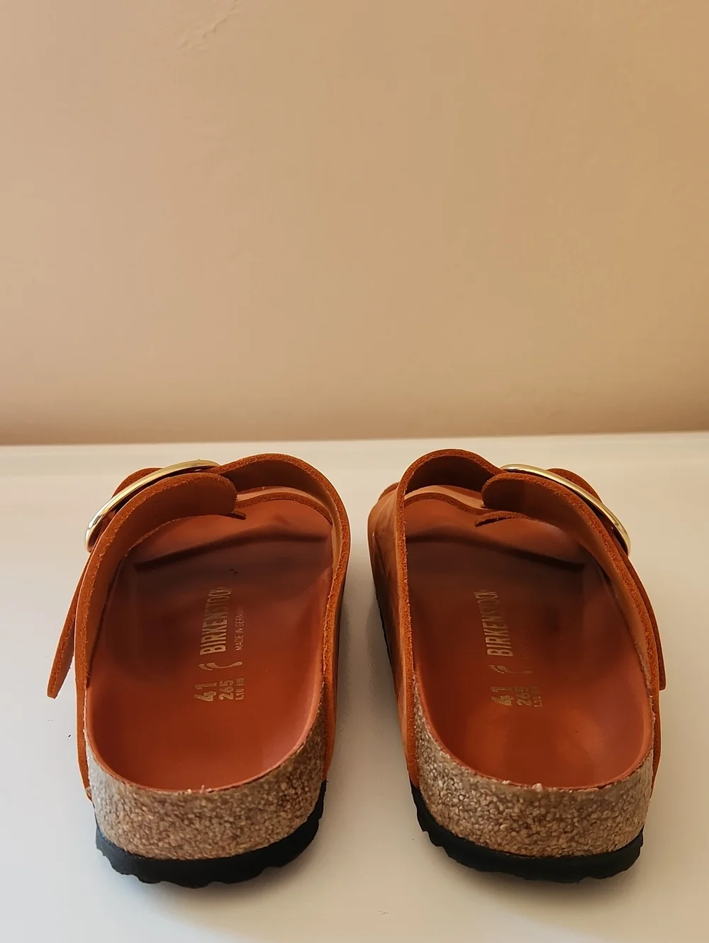Birkenstock Arizona Big BuckleNatural Leather Oiled Burnt Orange Size 41